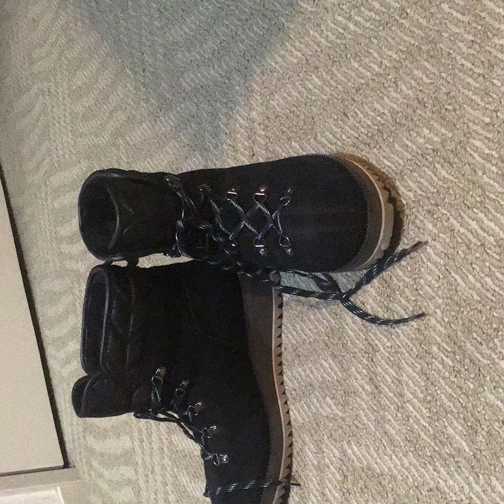 UGG booties with laces.